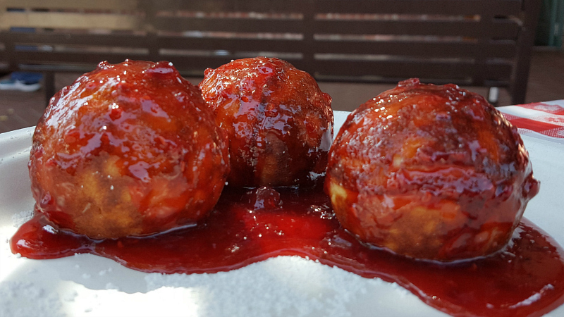 Aebleskiver, the most famous Solvang Food, at The Solvang Restaurant