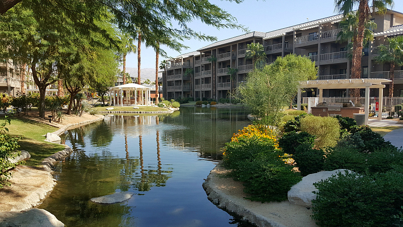 Beautiful landscaping at the Worldmark Indio Vacation