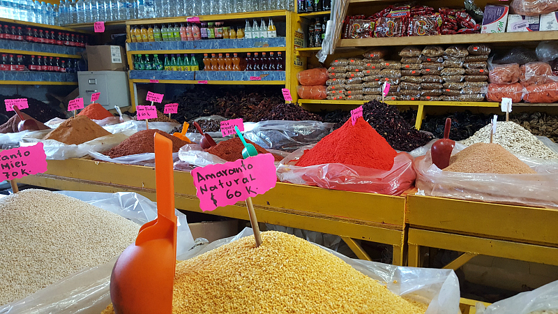 Shopping in Tijuana for Bulk foods at a Market