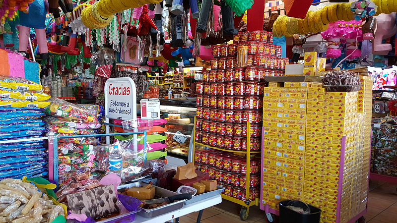 Candy and Party Supplies at a Market in Tijuana