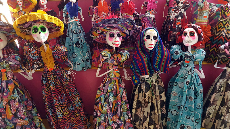 Dia del Los Muertos Decorations in Tijuana
