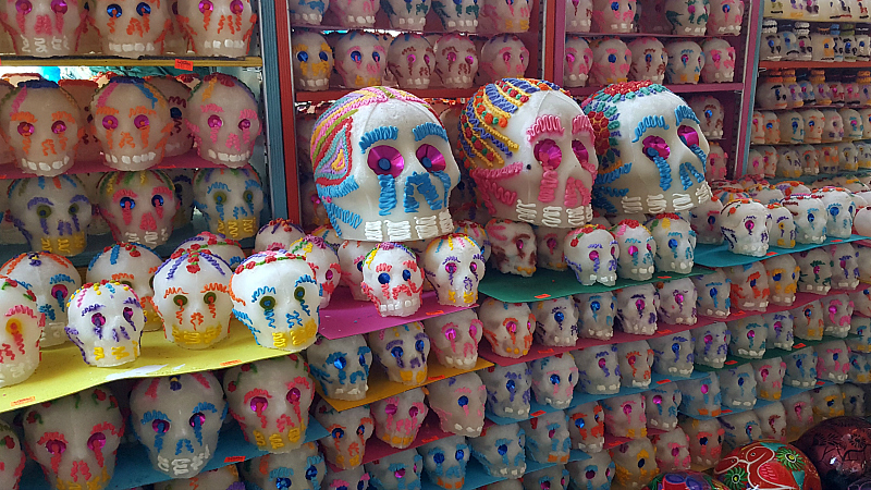 Shopping for Sugar Skulls in Tijuana
