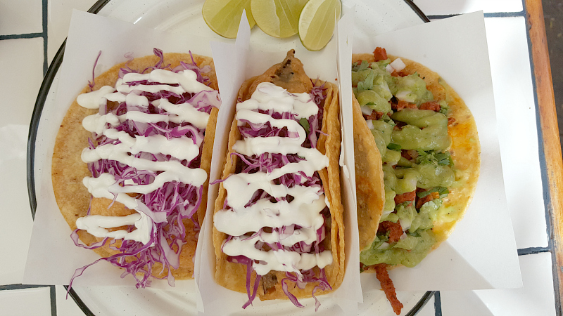 Tacos at Telefonica Gastropark in Tijuana