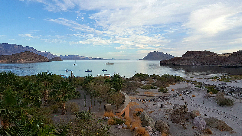 View of the Sea of Cortez from my suite at luxury all inclusive Mexican resort