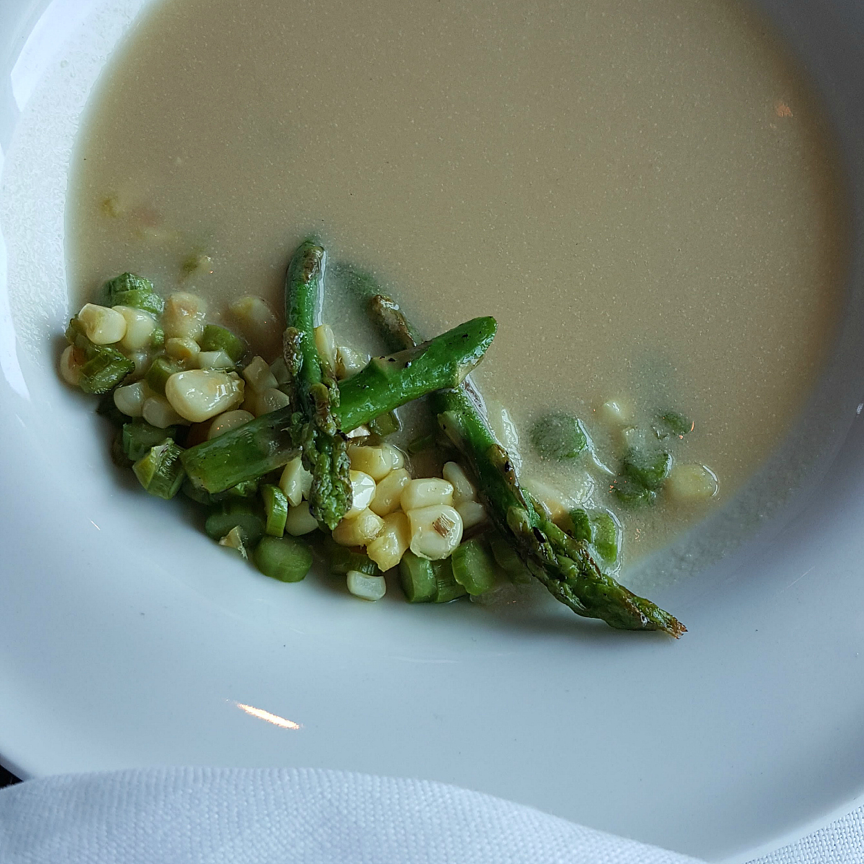 roasted corn and asparagus soup